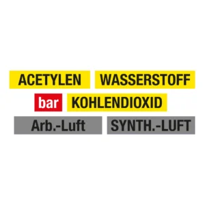 Mediumskennzeichnung für Versorgungsleitungen auf Rohrbrücken