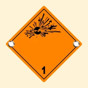 Klasse 1 Gefahrenschild (mit Ösen)