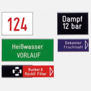 PVC-Schilder graviert